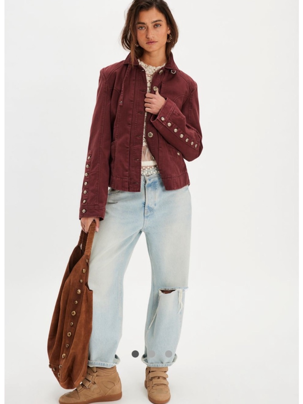 Nwt We the Free People Noho Boho Military Button Jacket small